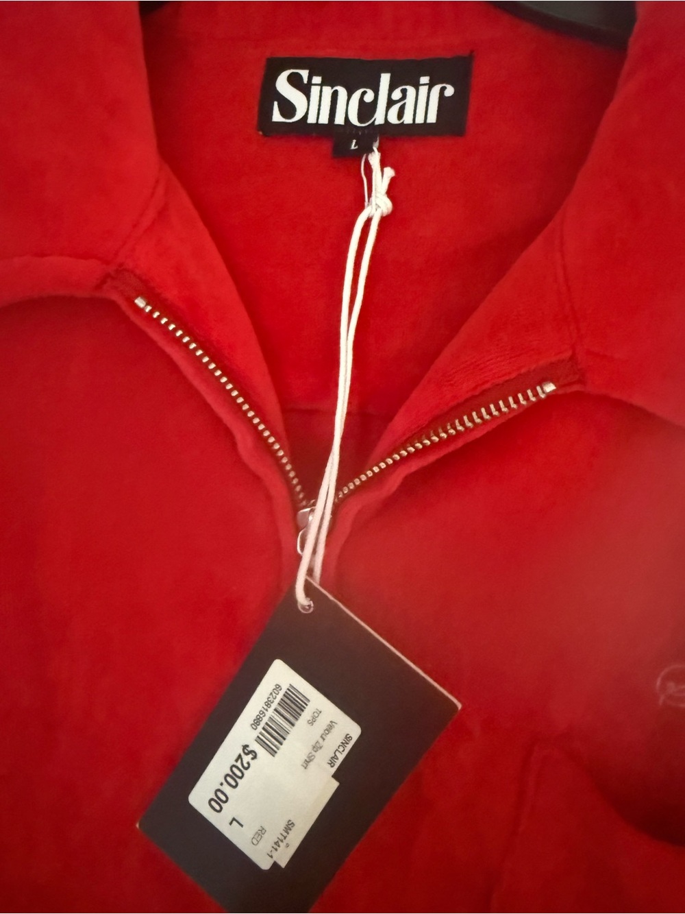 Sinclair Red Men's Zip-Front Sweater Jacket